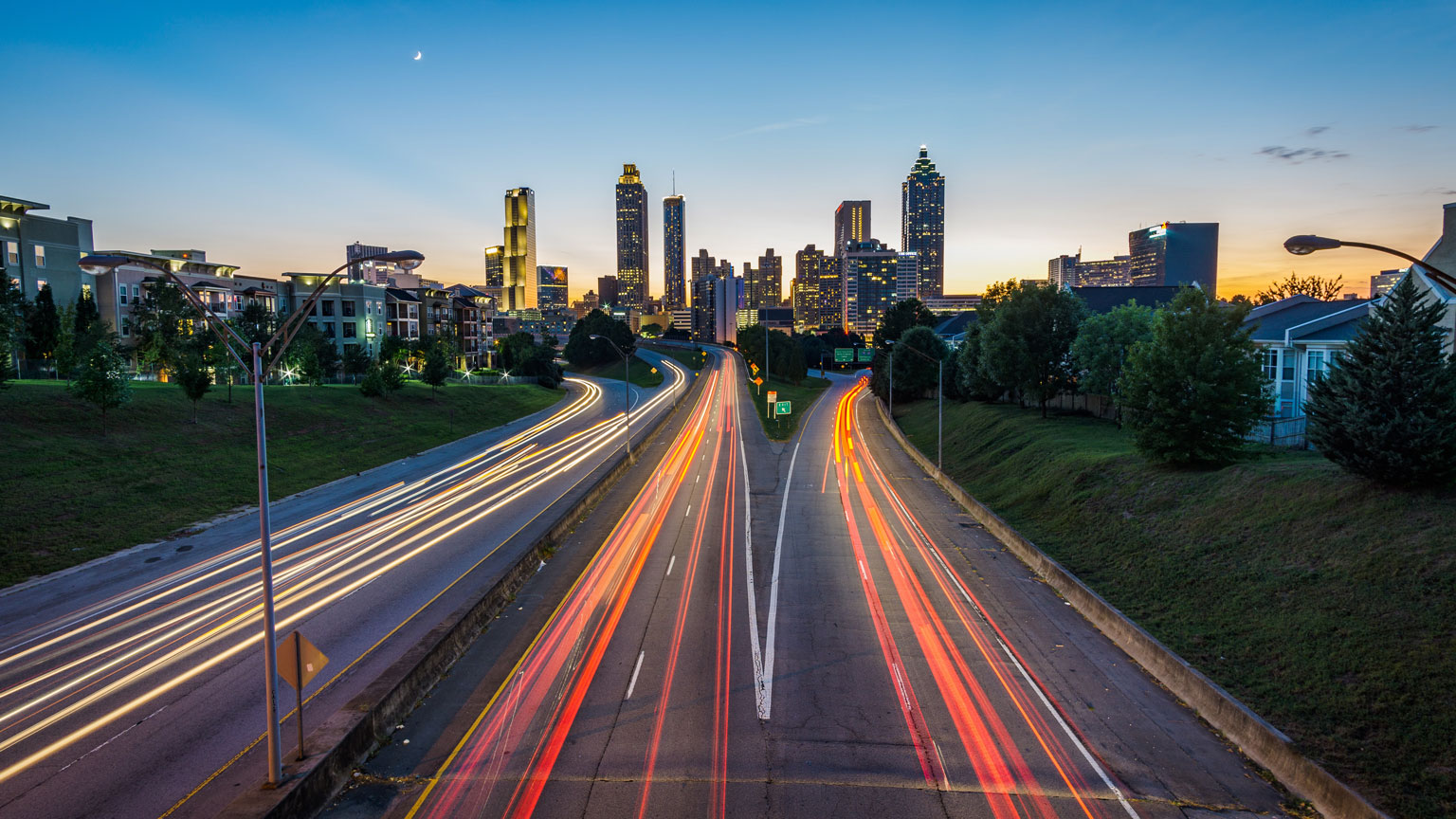 View of Atlanta from the Jackson St Bridge.