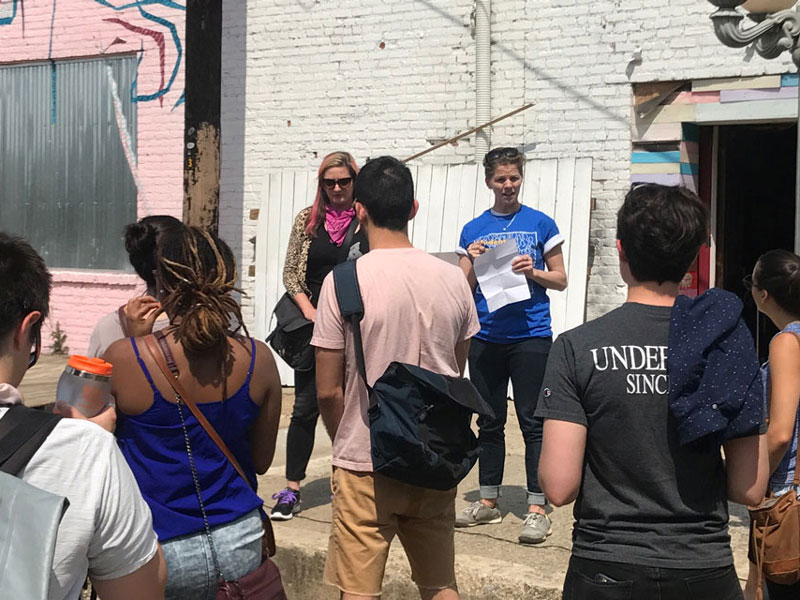 Students on a tour of the Atlanta Beltline