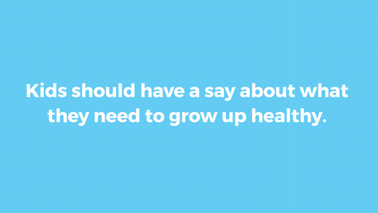 GIF showing text about the PARC stating that "Kids should have a say about how they grow up healthy."